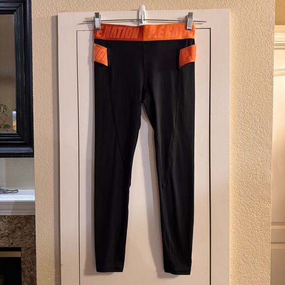 P.E Nation BACK SWING LEGGING IN BLACK Orange Activewear Size XS - Picture 8 of 12
